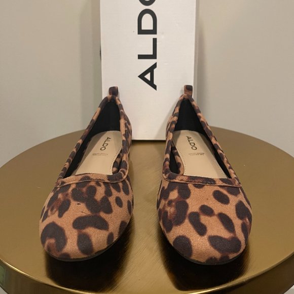 New In Box ALDO Kaye Leopard Ballerina Flats, Sz 5 - Picture 3 of 3